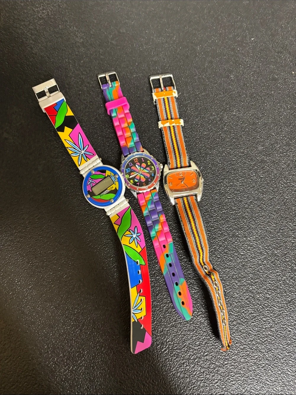 Y2K Retro Puma Accutime Jordache Colorful Silicone Watches Multicolor no battery